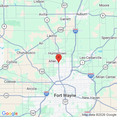 Map to  office in Fort Wayne, IN