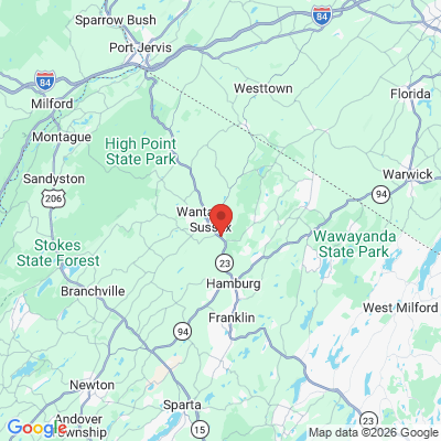 Map to  office in Sussex, NJ