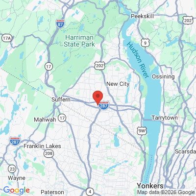 Map to Dental Design of Rockland - Barbara L. Ollech, D.M.D. office in Spring Valley, NY