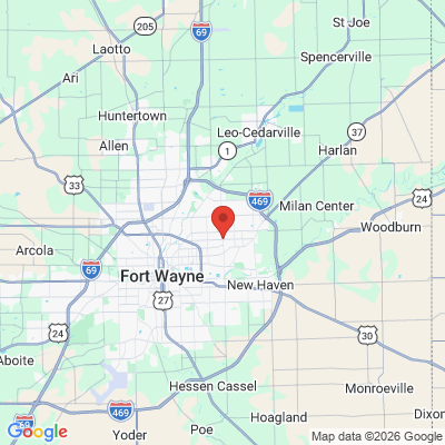 Map to  office in Fort Wayne, IN