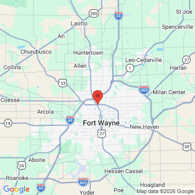 Map to  office in Fort Wayne, IN