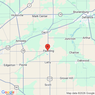 Map to  office in Paulding, OH
