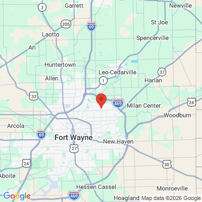 Map to  office in Fort Wayne, IN
