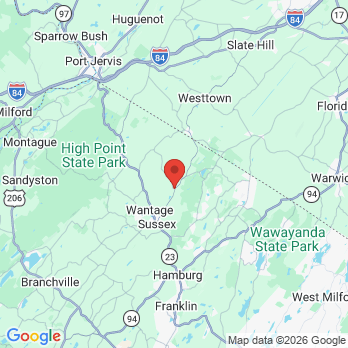 Map to Skylands Dental Care office in Sussex, NJ