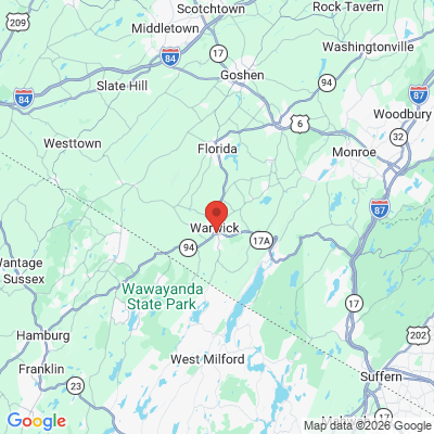 Map to  office in Warwick, NY
