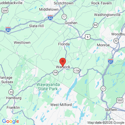 Map to  office in Warwick, NY