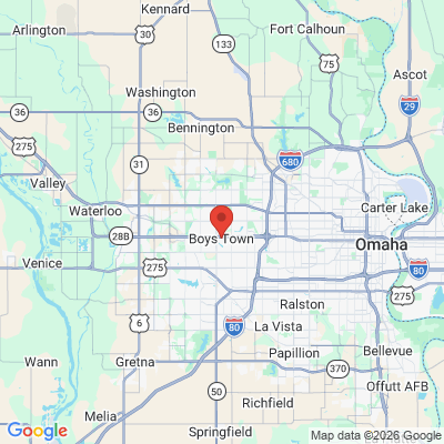 Map to  office in Boys Town, NE