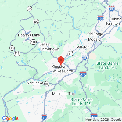 Map to  office in Forty Fort, PA
