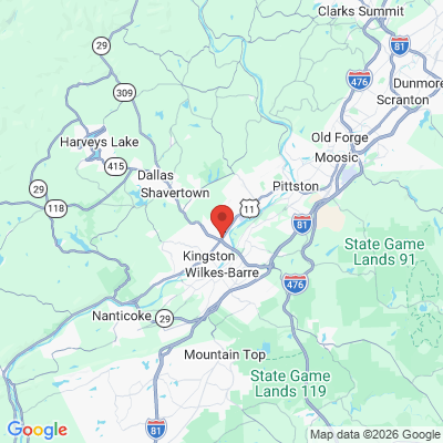 Map to  office in Forty Fort, PA