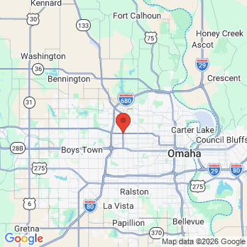 Map to Alpine Dental Associates office in Omaha, NE