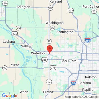 Map to Paul Wortman, DDS office in Elkhorn, NE