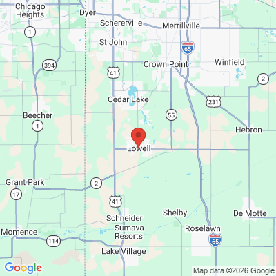 Map to  office in Lowell, IN