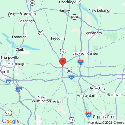 Map to  office in Mercer, PA