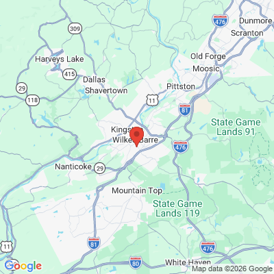 Map to  office in Wilkes Barre, PA
