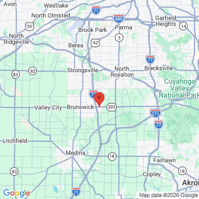 Map to  office in Brunswick, OH