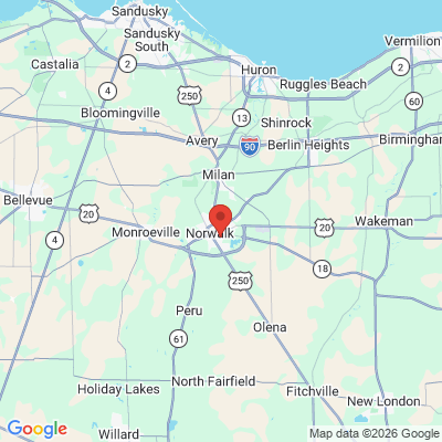 Map to  office in Norwalk, OH