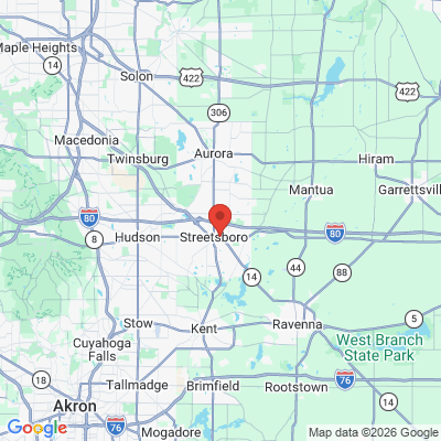 Map to  office in Streetsboro, OH