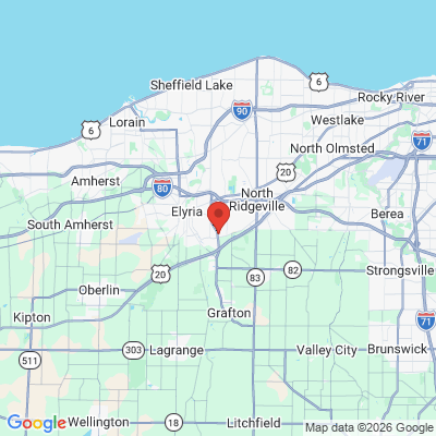 Map to  office in Elyria, OH