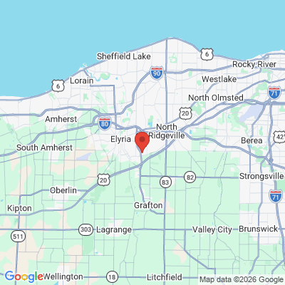 Map to  office in Elyria, OH