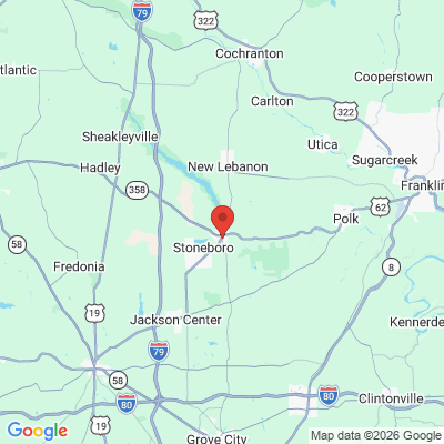 Map to  office in Sandy Lake, PA