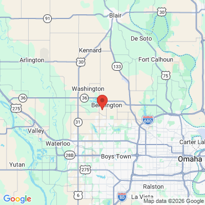 Map to  office in Bennington, NE
