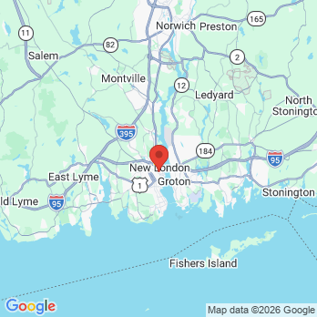 Map to Shoreline Periodontics: Dr. Gregory A. Toback, Dr. Lavanya Rajendran, & Dr. Ellen Pearce office in New London, CT