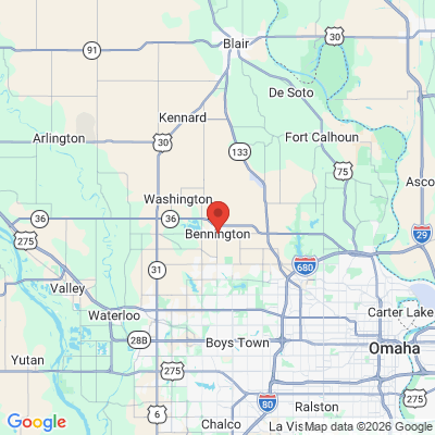 Map to  office in Bennington, NE