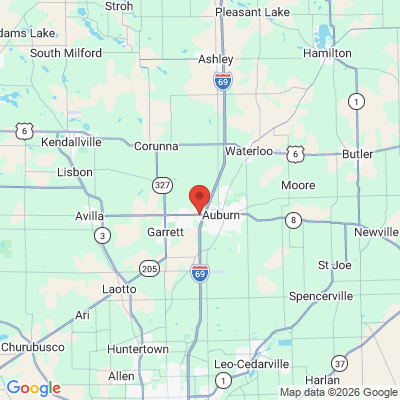 Map to  office in Auburn, IN