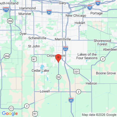 Map to  office in Crown Point Dental Care