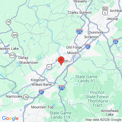 Map to  office in Pittston, PA