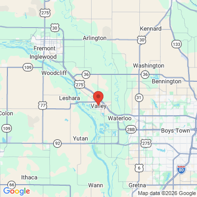 Map to  office in Valley, NE