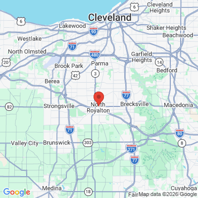 Map to  office in North Royalton, OH