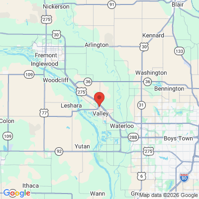Map to  office in Valley, NE