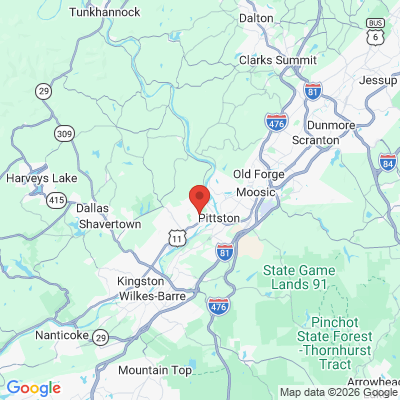 Map to  office in West Pittston, PA
