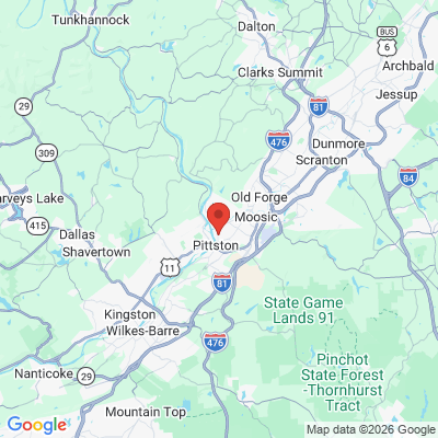 Map to  office in Pittston, PA