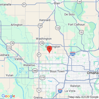Map to  office in Bennington, NE