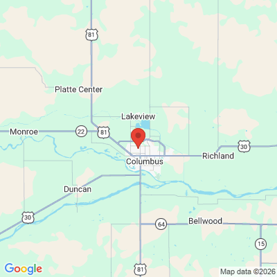 Map to  office in Columbus, NE
