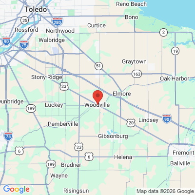 Map to  office in Woodville, OH