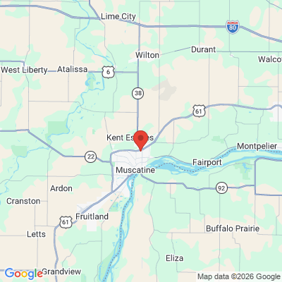 Map to  office in Muscatine, IA