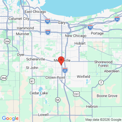 Map to  office in Merrillville, IN