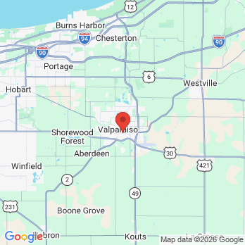Map to Shideler Dentistry P.C. office in Valparaiso, IN