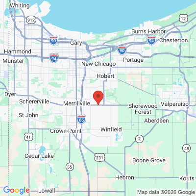 Map to  office in Merrillville, IN