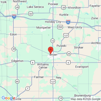 Map to  office in Bryan, OH