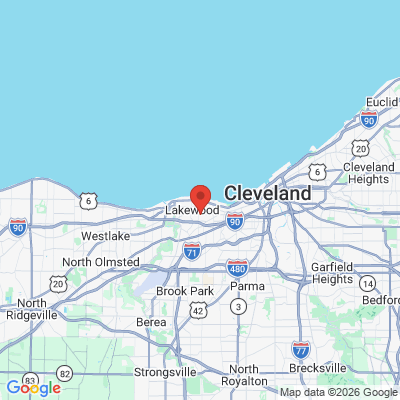 Map to  office in Lakewood, OH