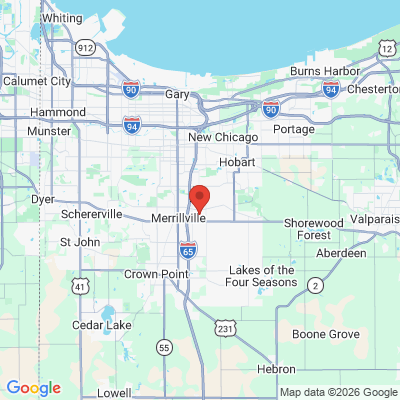 Map to  office in Merrillville, IN