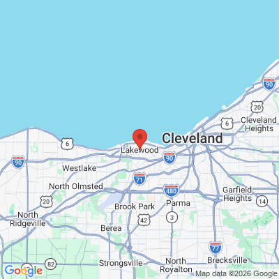 Map to  office in Lakewood, OH