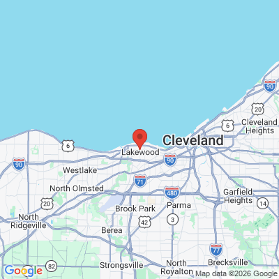 Map to  office in Lakewood, OH