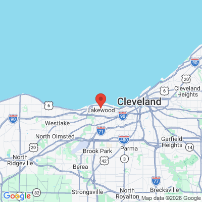 Map to  office in Lakewood, OH