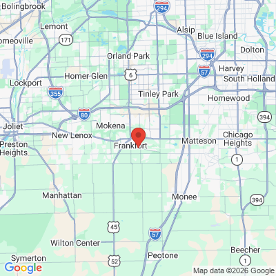 Map to  office in Frankfort, IL