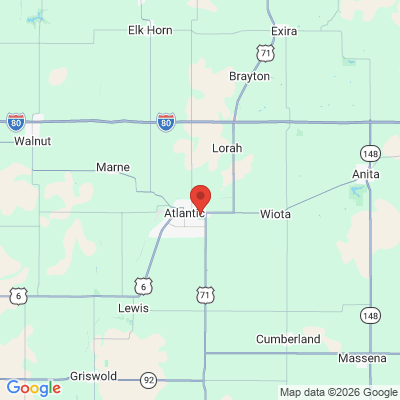 Map to  office in Atlantic, IA